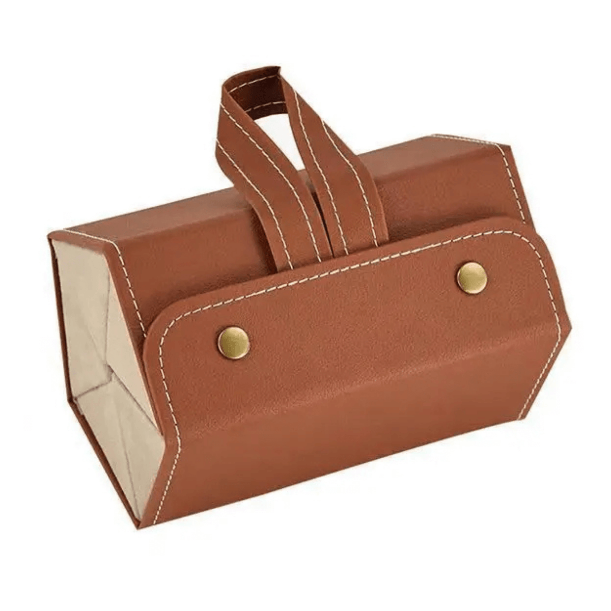 Estojo para Óculos 5 Divisões - Couro Marrom