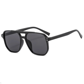 Óculos de Sol Quadrado Preto - Modelo Aurora